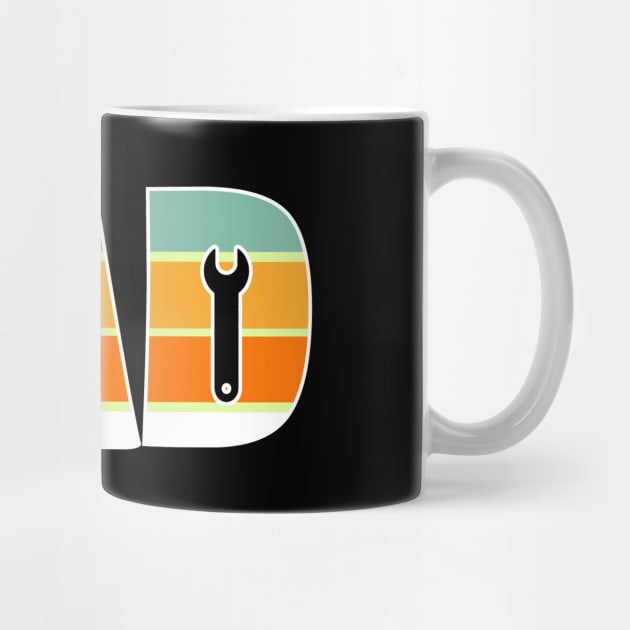 Retro Dad Mechanic Father's Day by The WYLD Tribe